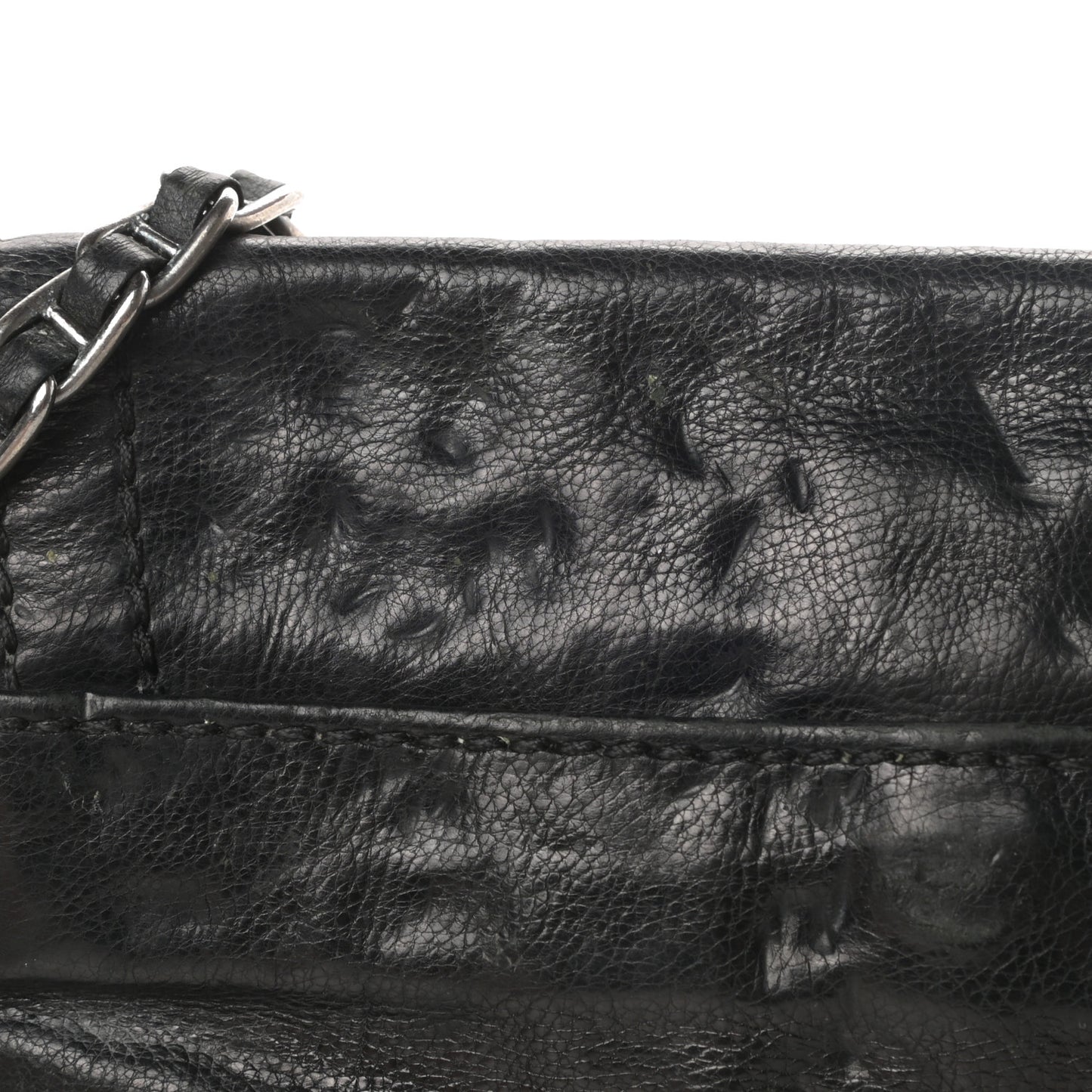 Vitello Shoulder Chain Bag Black