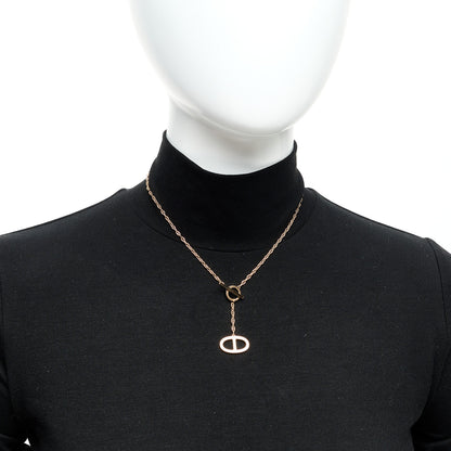 Hermes 18K Rose Gold Diamond GM Chaine D'Ancre Contour Pendant Necklace ST 7 of 7