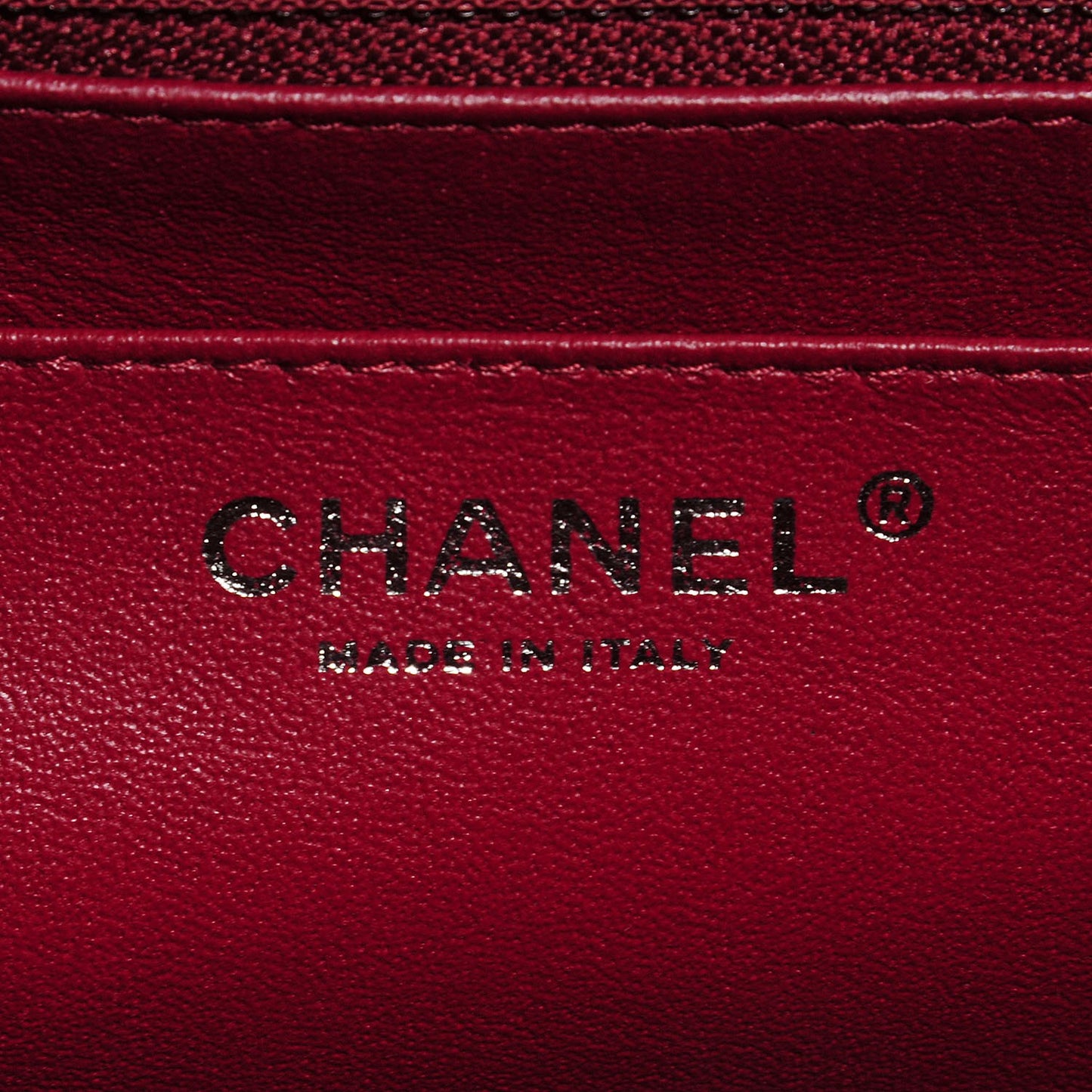 Caviar Jumbo Single Flap Dark Red