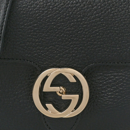 Gucci Dollar Calfskin Interlocking G Crossbody Bag Black 8 of 10