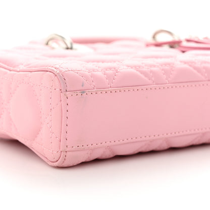Christian Dior Lambskin Cannage Crystal Medium Lady D-Joy Light Pink 8 of 11