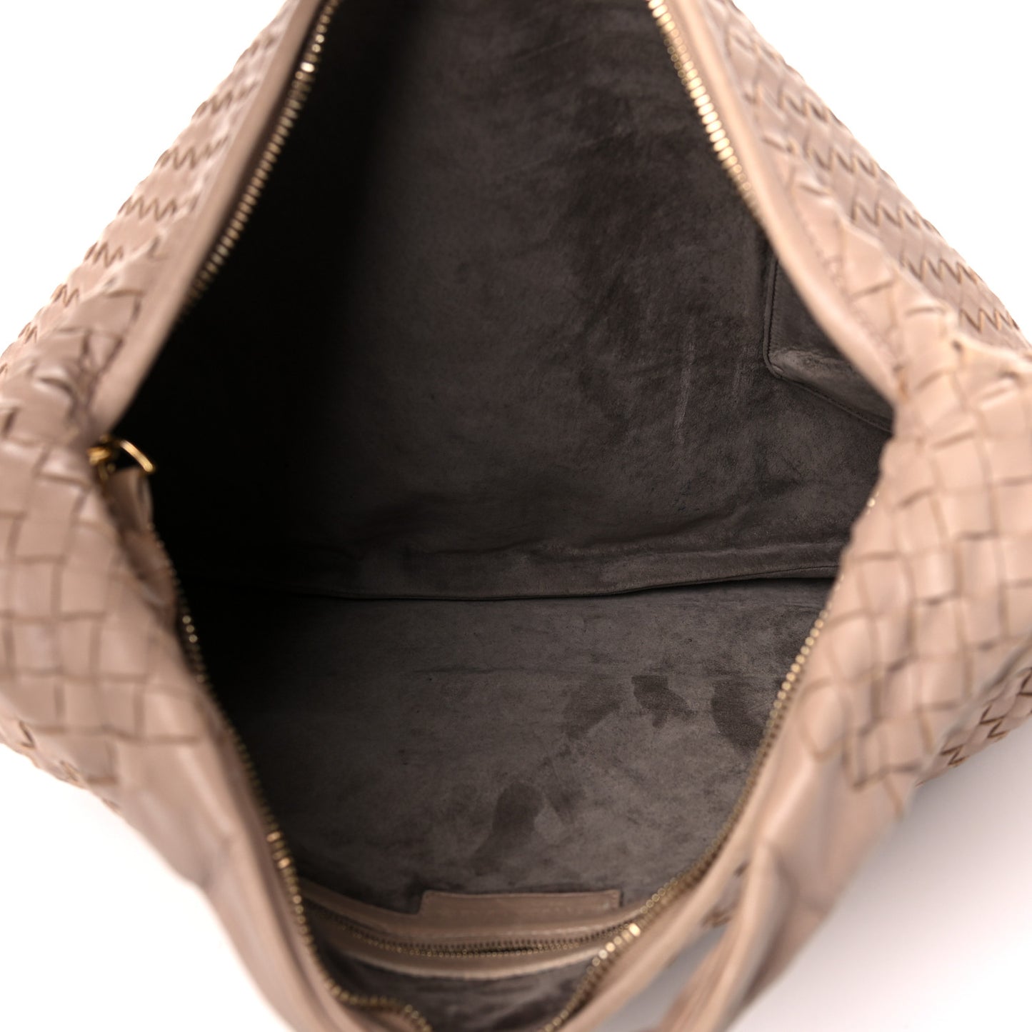 Nappa Intrecciato Large Veneta Hobo Camel