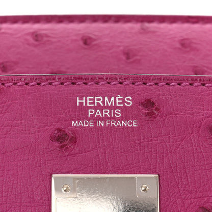Hermes Ostrich Birkin 30 Rose Pourpre 6 of 12