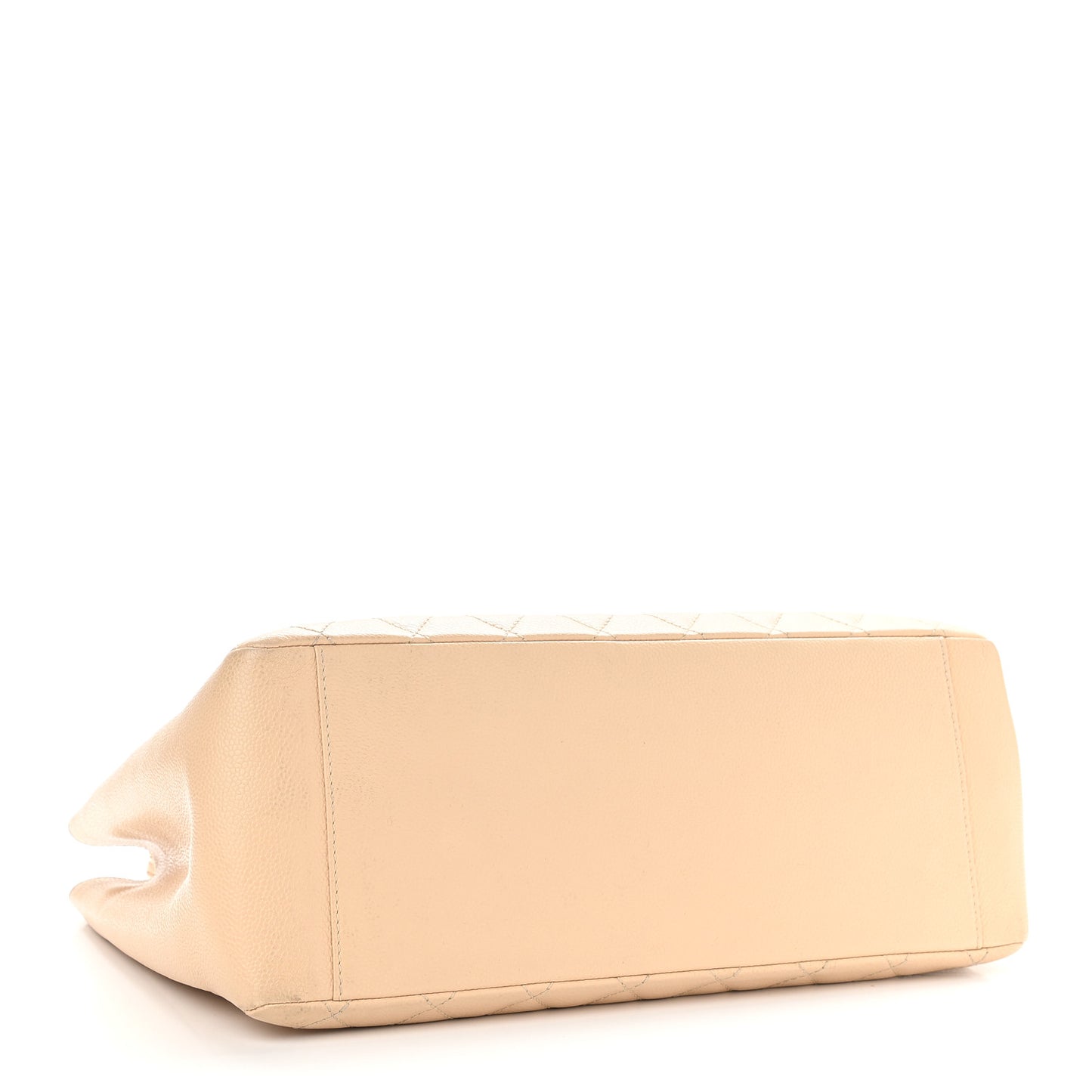 Caviar Quilted Grand Shopping Tote GST Beige Clair
