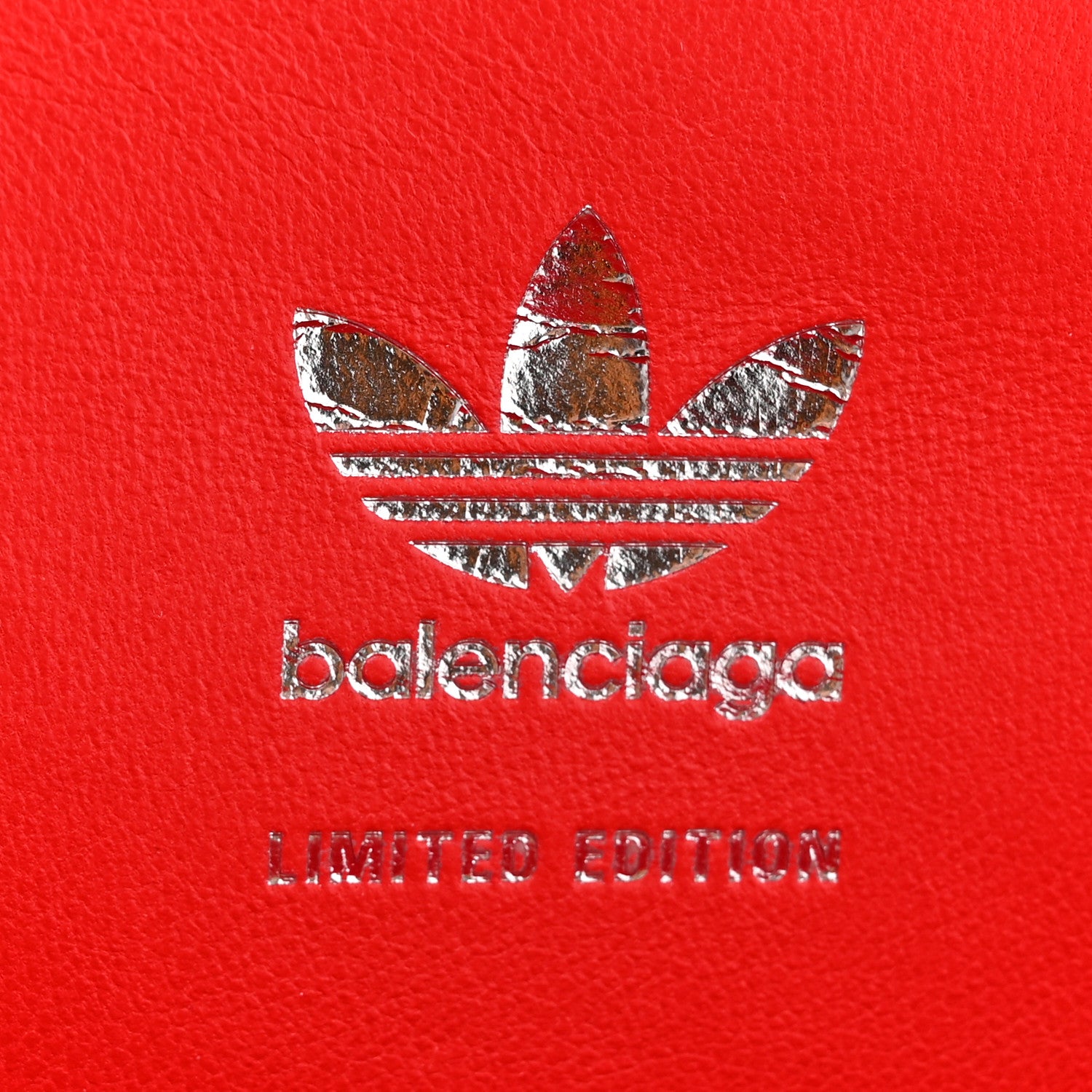 Balenciaga X ADIDAS Shiny Box Calfskin Hourglass Top Handle Bag XS Bright Red 6 of 16