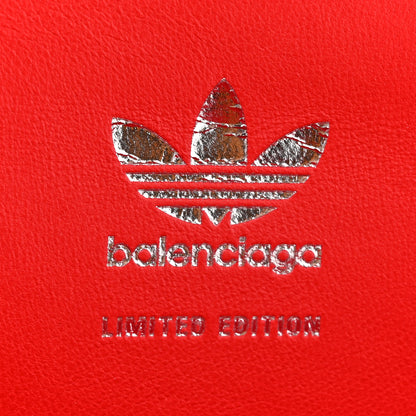 Balenciaga X ADIDAS Shiny Box Calfskin Hourglass Top Handle Bag XS Bright Red 6 of 16