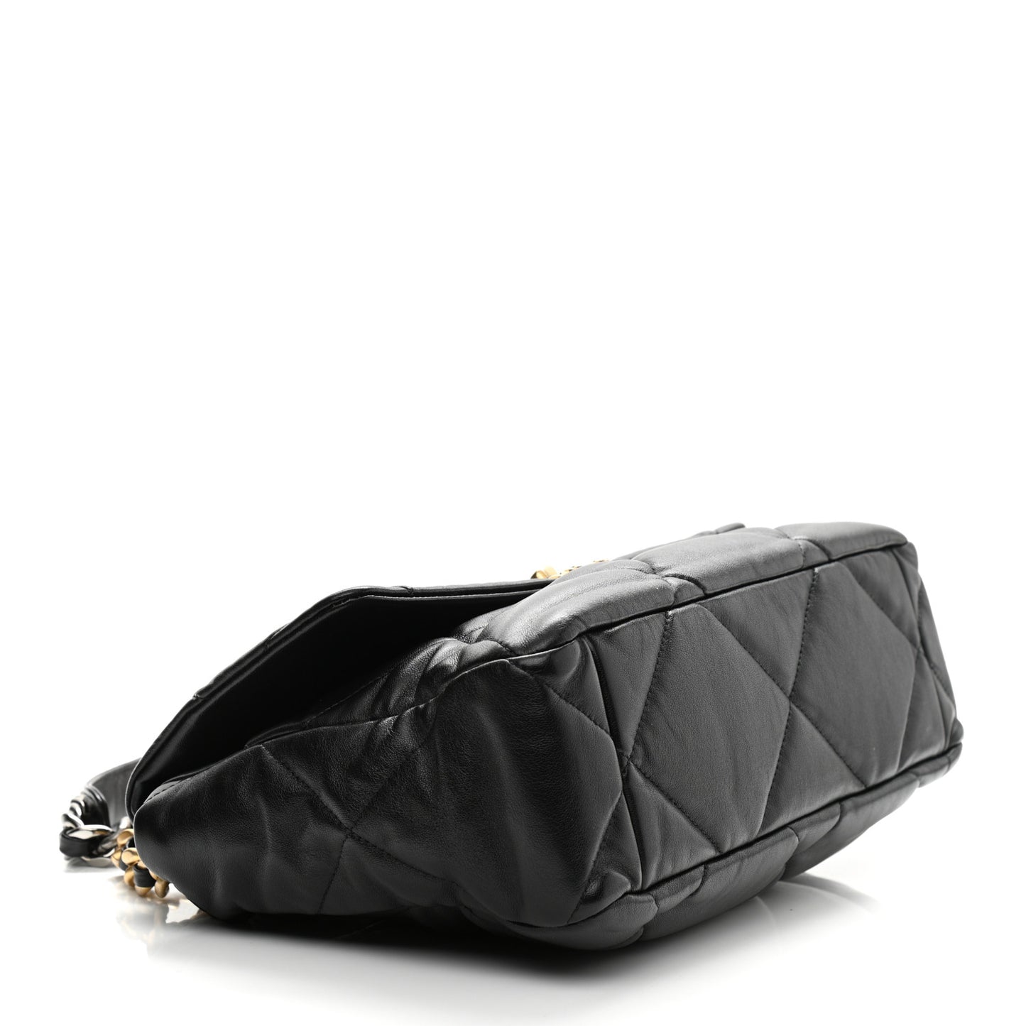 Lambskin Quilted Large Chanel 19 Flap Black