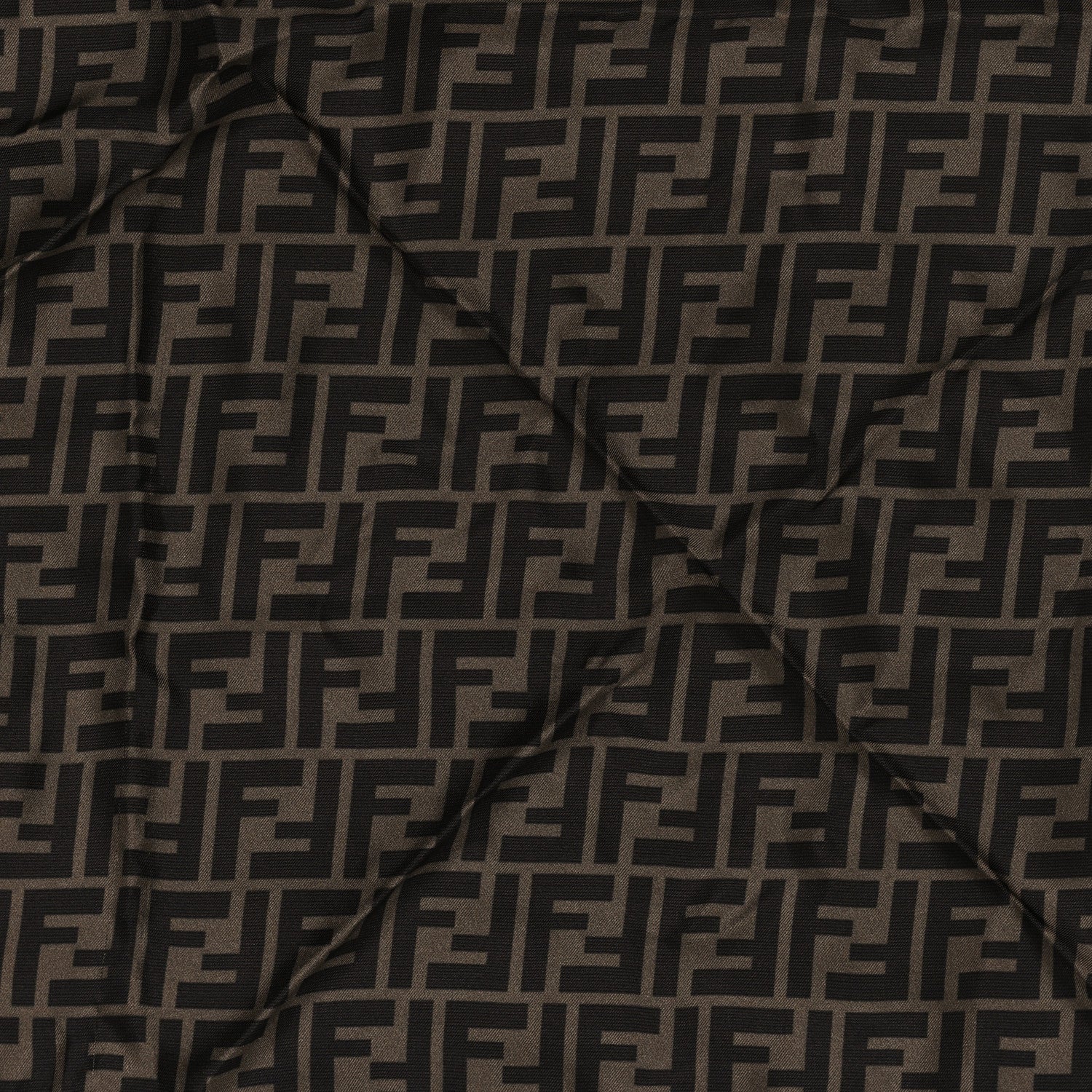 Fendi Silk FF Scarf Brown Black Red 3 of 3