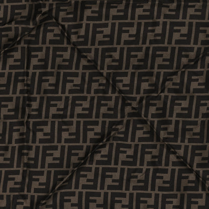 Fendi Silk FF Scarf Brown Black Red 3 of 3