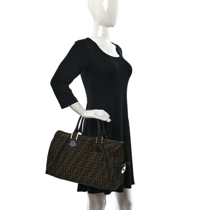 Fendi Zucca Cuoio Lucido Large Chef Boston Tobacco Moro 2 of 11