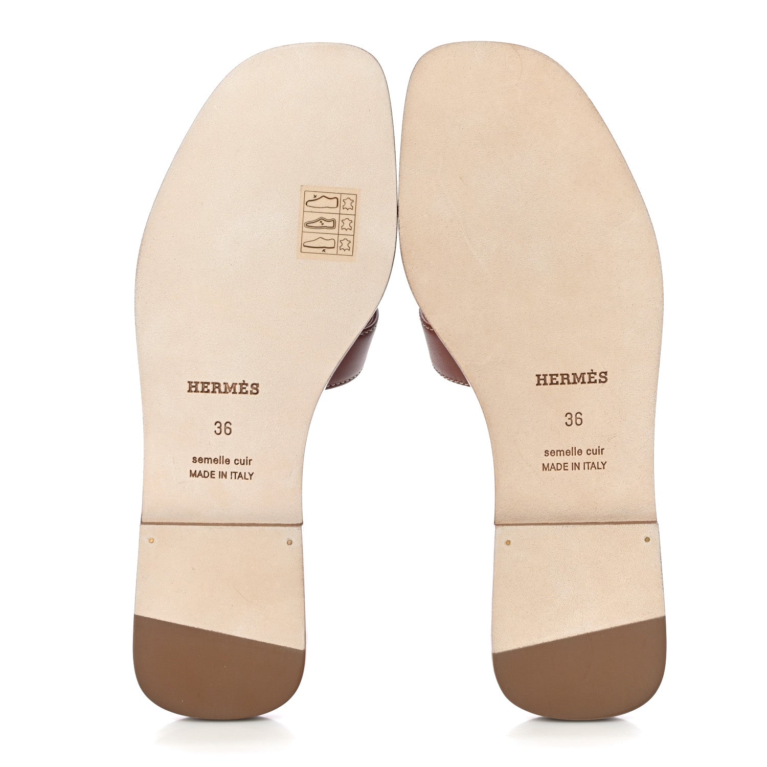 Hermes Box Calfskin Oran Sandals 36 Gold 5 of 10