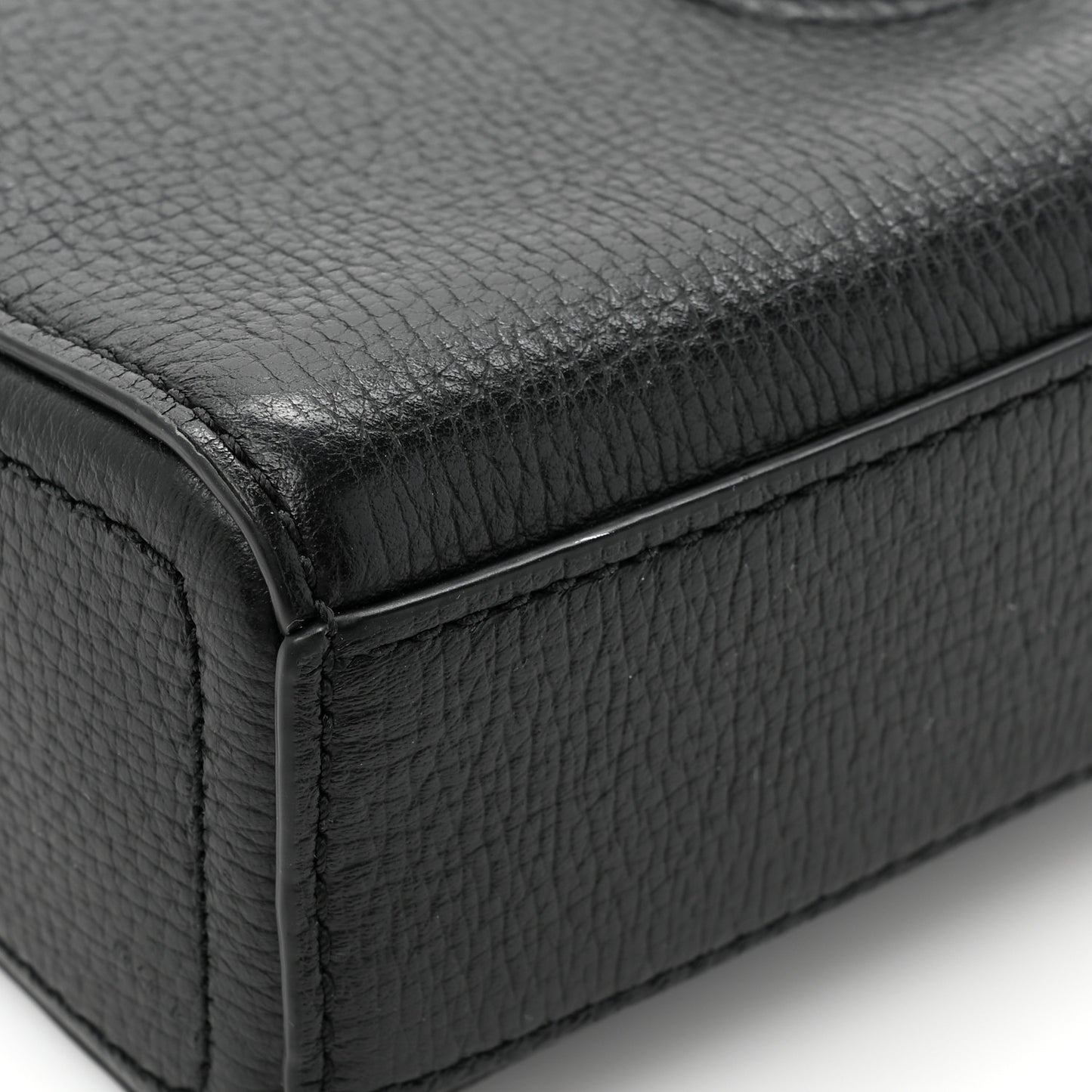 Calfskin Shutter Camera Crossbody Bag Black