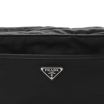 Prada Re-Nylon Vela Saffiano Pocket Double Zip Shoulder Bag Black 9 of 11
