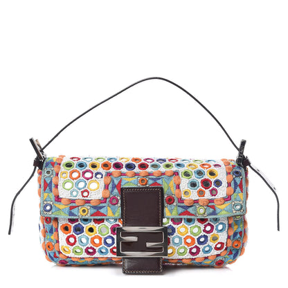 Fendi Mirror Beaded Embroidered Baguette Multicolor 1 of 8