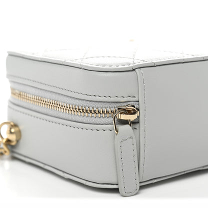 Chanel Lambskin Quilted CC Pearl Crush Camera Case Grey 9 of 11