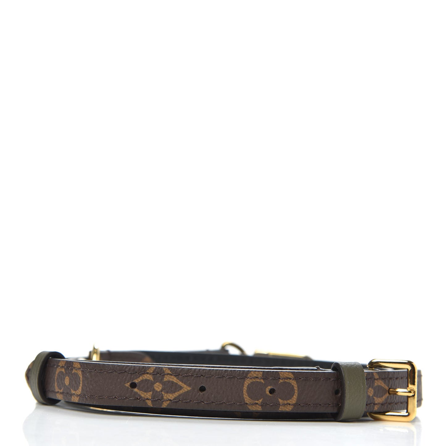 Calfskin Monogram Marignan Adjustable Shoulder Strap Black Kaki