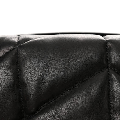 Saint Laurent Lambskin Quilted Monogram Monochrome Medium Loulou Puffer Chain Satchel Black 17 of 17