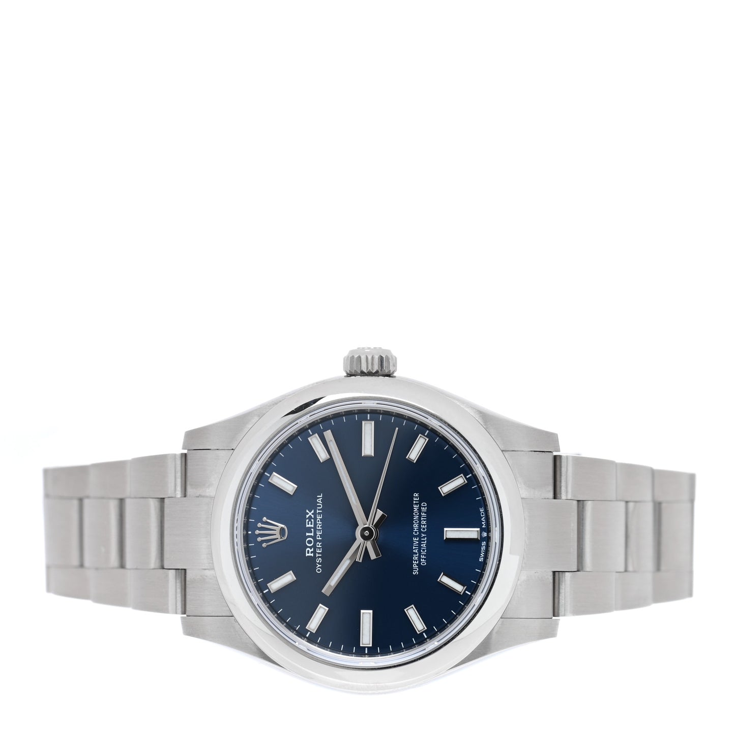 Stainless Steel 31mm Oyster Perpetual Watch Bright Blue 277200