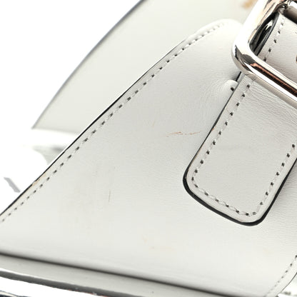Prada Natural Calfskin Double Buckle 20mm Sandals 38.5 White 11 of 11