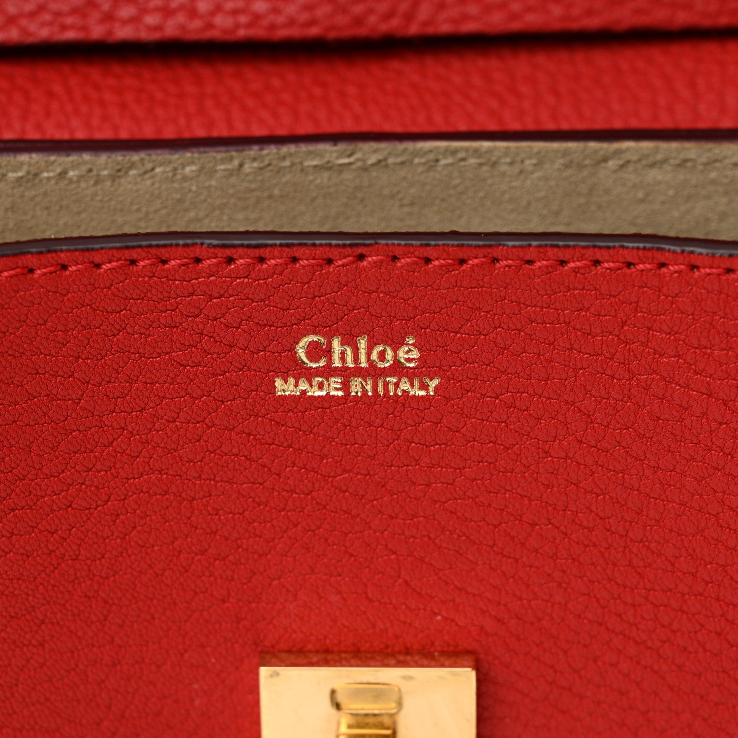 Chloe Grained Lambskin Mini Drew Shoulder Bag Plaid Red 6 of 11
