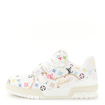 Louis Vuitton LV X TM Calfskin Monogram LV Trainer Sneakers 37 Multicolor White 1 of 11