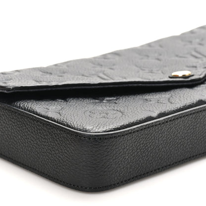 Louis Vuitton Empreinte Pochette Felicie Chain Wallet Black 9 of 11