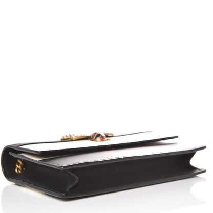 Gucci Calfskin Queen Margaret Chain Wallet Mystic White Black 4 of 8