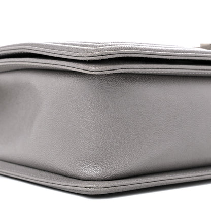 Chanel Caviar Quilted New Medium Boy Flap Grey 7 of 8