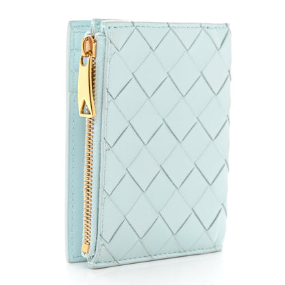 Bottega Veneta Nappa Intrecciato Bifold Zip Wallet Teal Washed 3 of 6