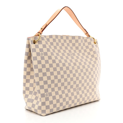 Louis Vuitton Damier Azur Graceful MM Rose Ballerine 3 of 11
