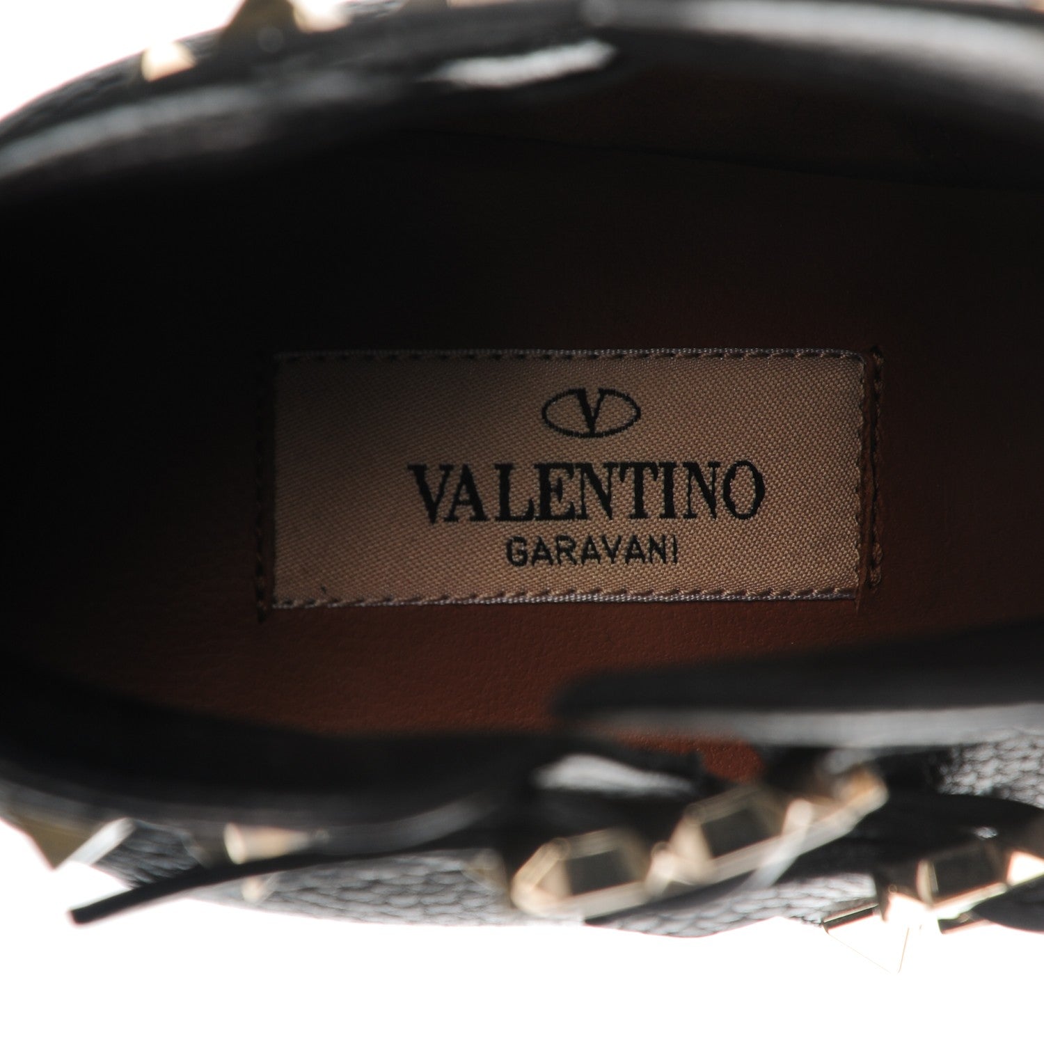 Valentino Garavani Grained Calfskin Rockstud Peep Toe Double Buckle 100mm Ankle Boots 40 Black 7 of 8