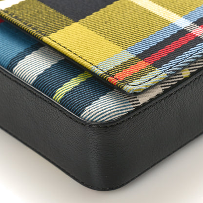 Burberry Canvas Tartan Mix Hampshire Wallet on Chain Yellow Multicolor 8 of 9
