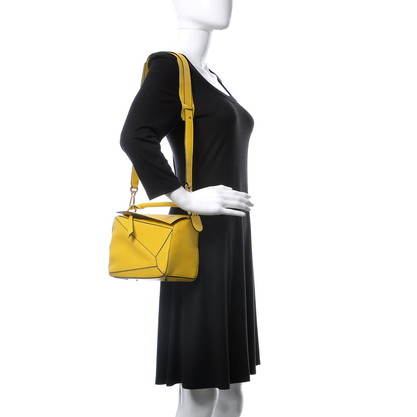 Calfskin Small Puzzle Bag Yellow