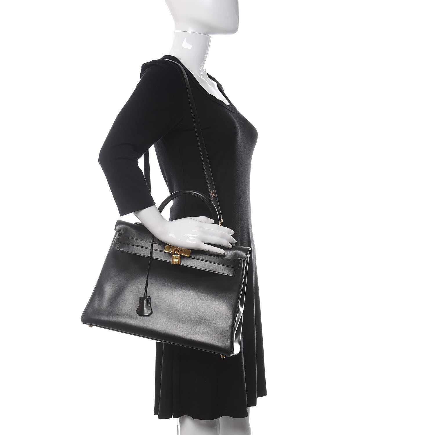 Hermes Box Kelly Retourne 35 Black 2 of 11
