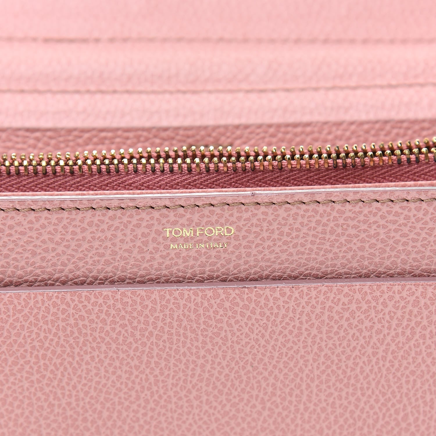 Tom Ford Pebbled Calfskin Wallet On Chain Wild Rose 6 of 13