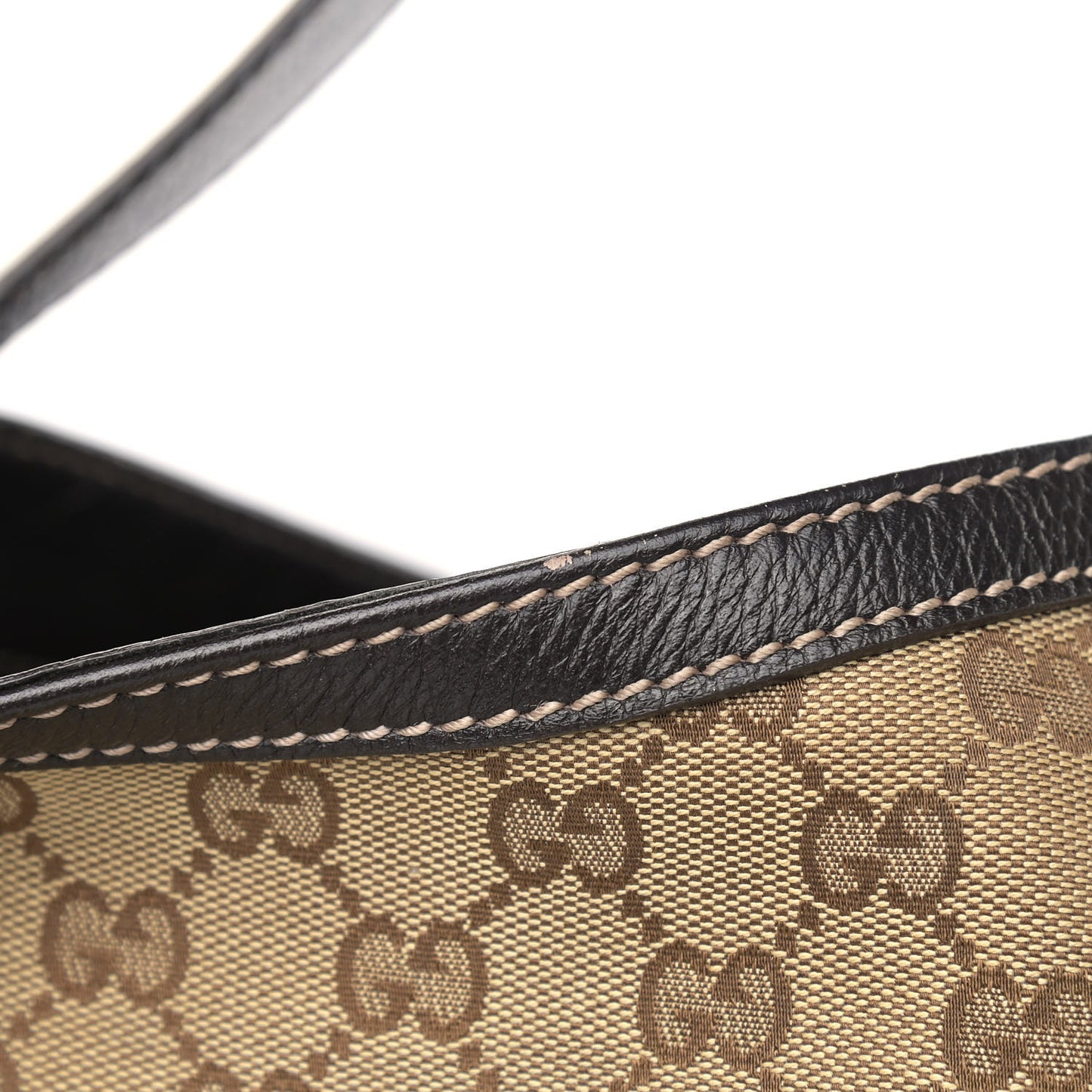 Monogram Large New Ladies Web Hobo Dark Brown