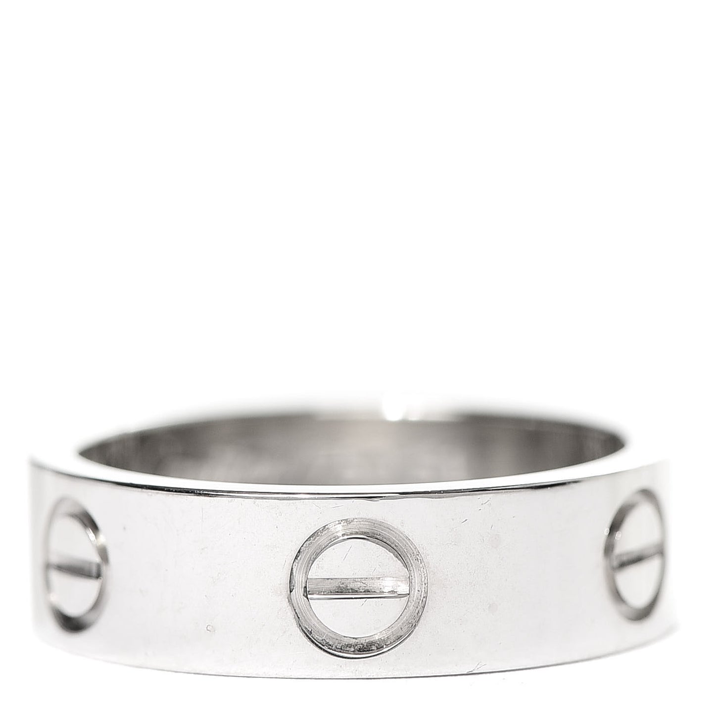 18K White Gold 5.5mm LOVE Ring 51 5.75