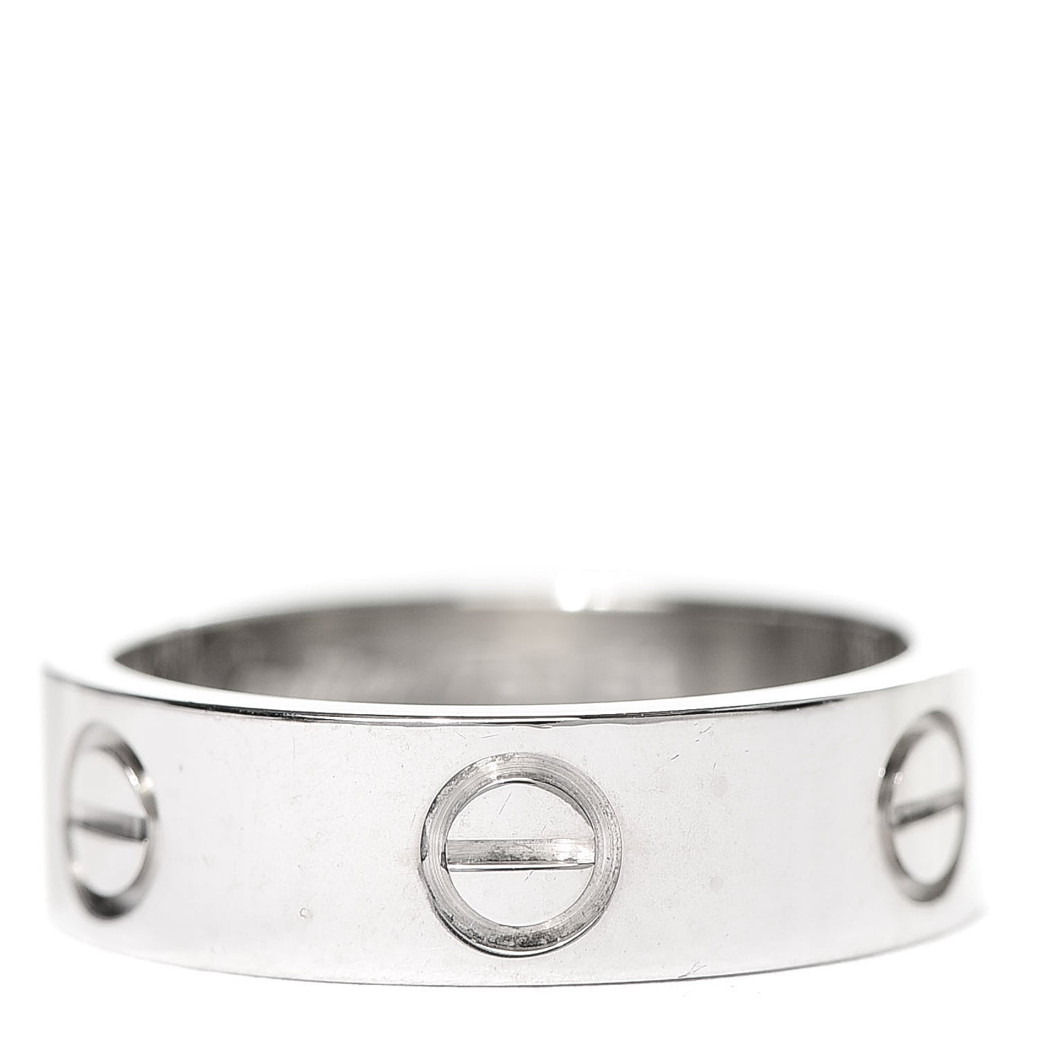 Cartier 18K White Gold 5.5mm LOVE Ring 51 5.75 1 of 4