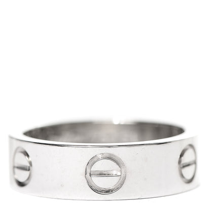 Cartier 18K White Gold 5.5mm LOVE Ring 51 5.75 1 of 4