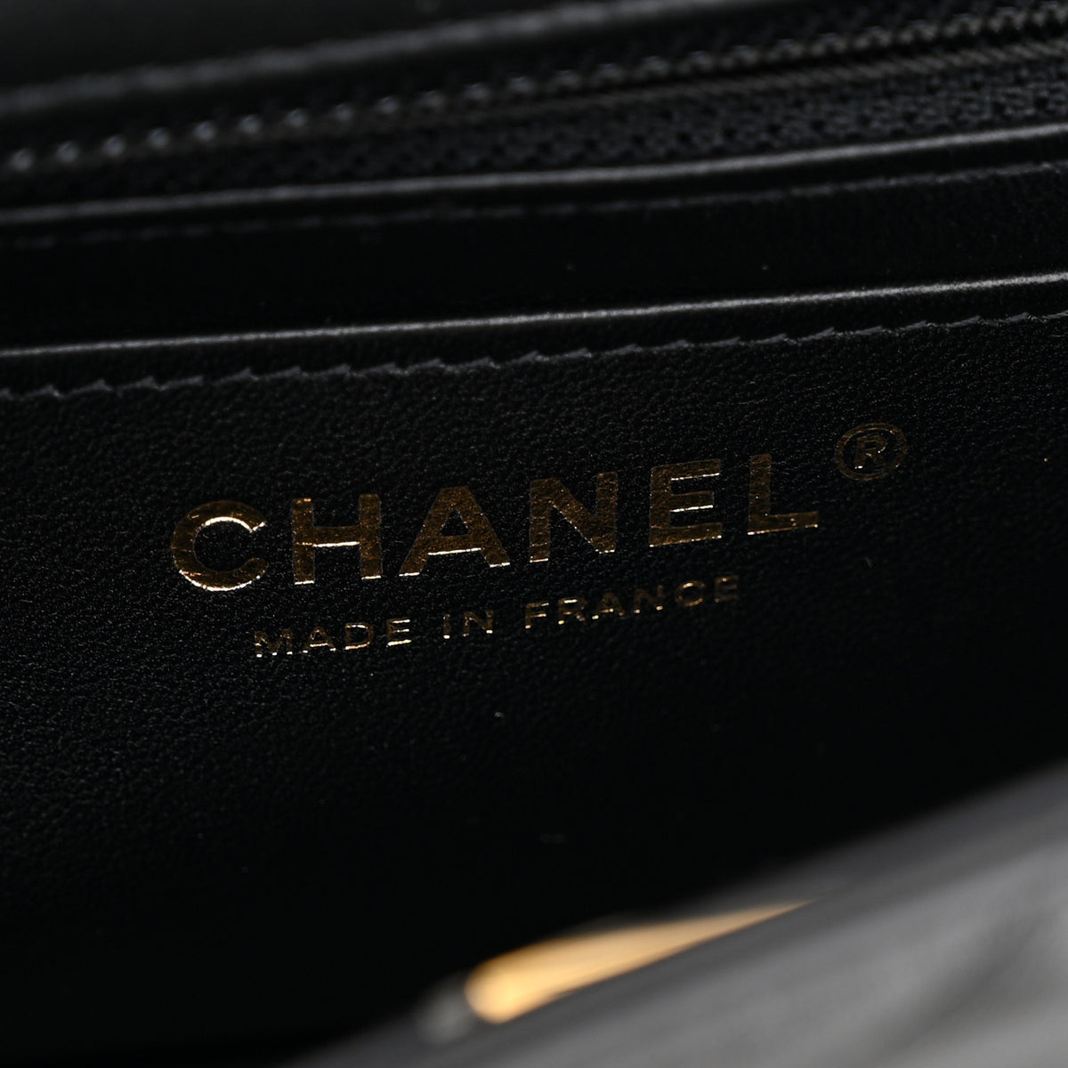 Lambskin Quilted Mini Rectangular Flap Black