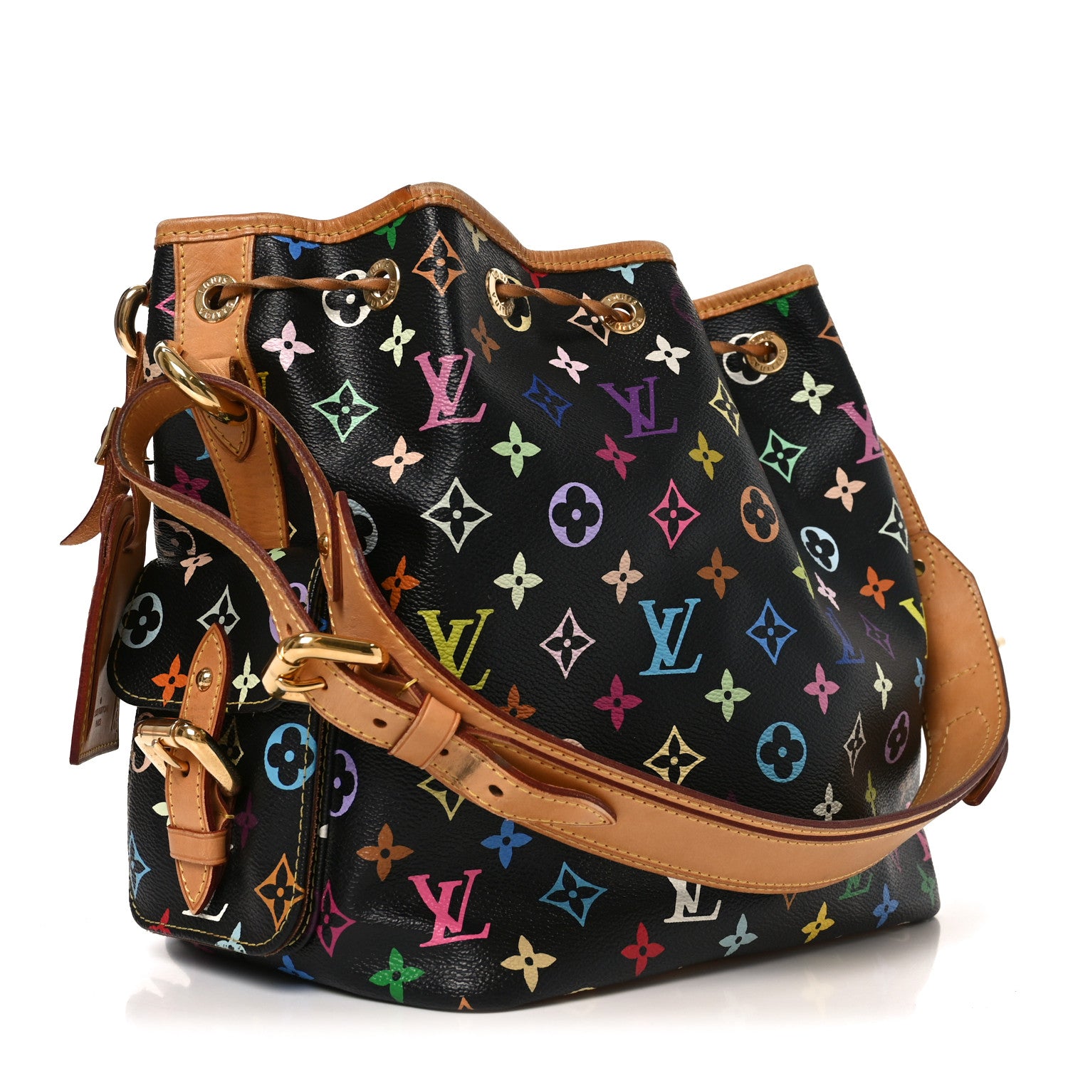 Louis Vuitton Monogram Multicolor Petit Noe Black 3 of 9