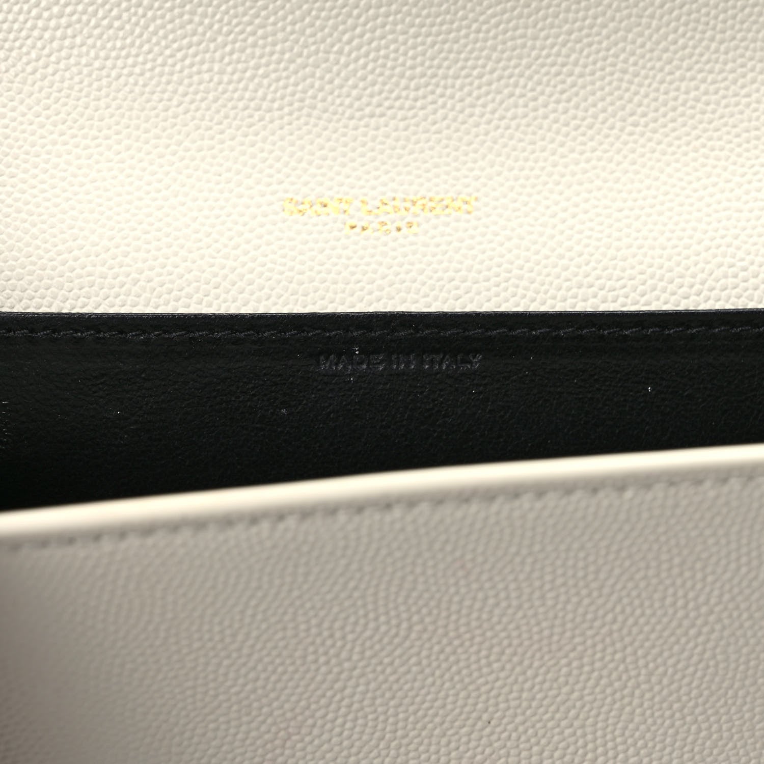 Saint Laurent Grain De Poudre Monogram Uptown Chain Wallet Crema Soft 10 of 12