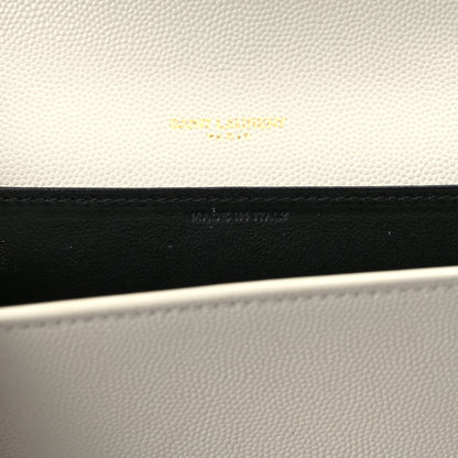 Saint Laurent Grain De Poudre Monogram Uptown Chain Wallet Crema Soft 10 of 12