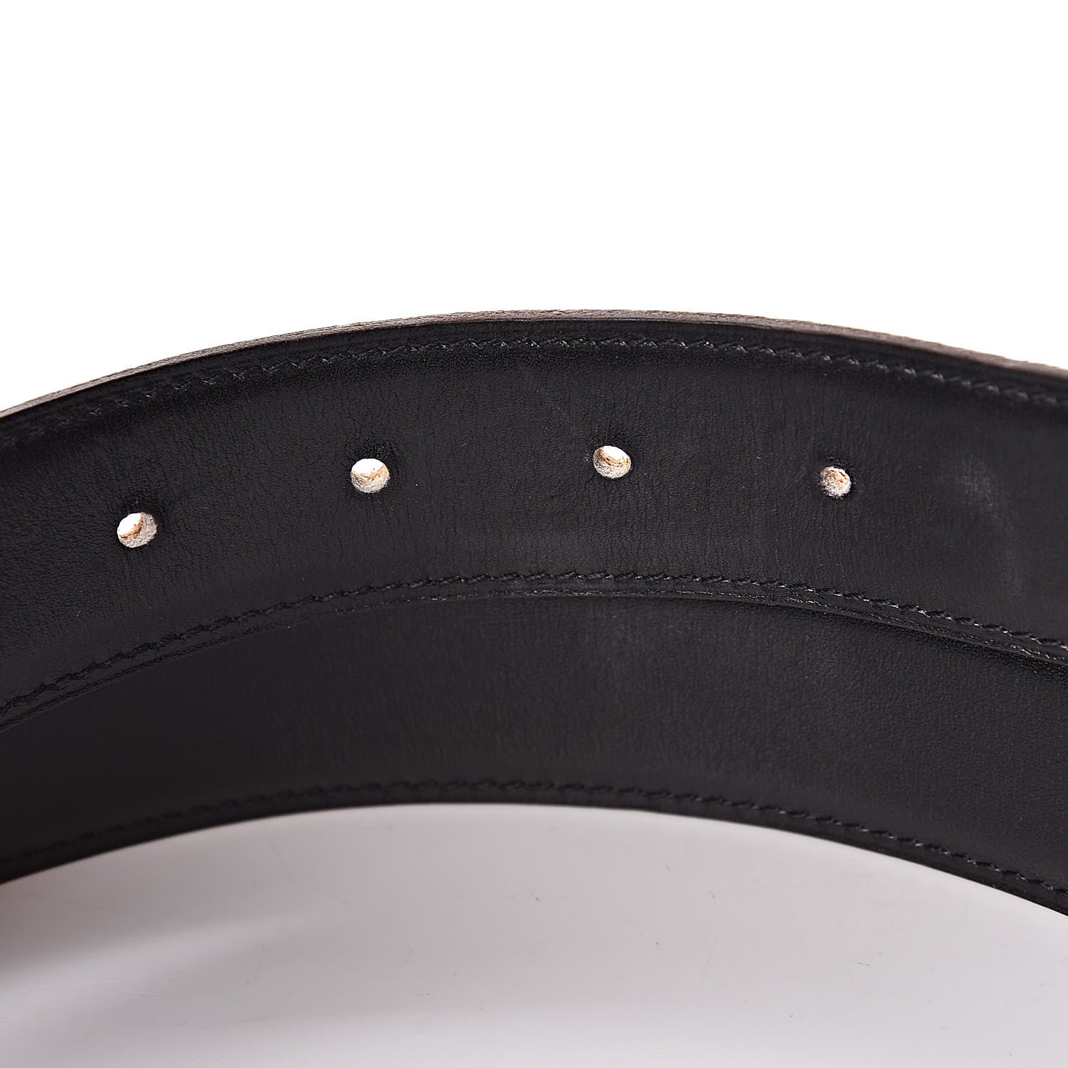 Hermes Box Taurillon Clemence 32mm H Belt 85 Black Gold 5 of 8