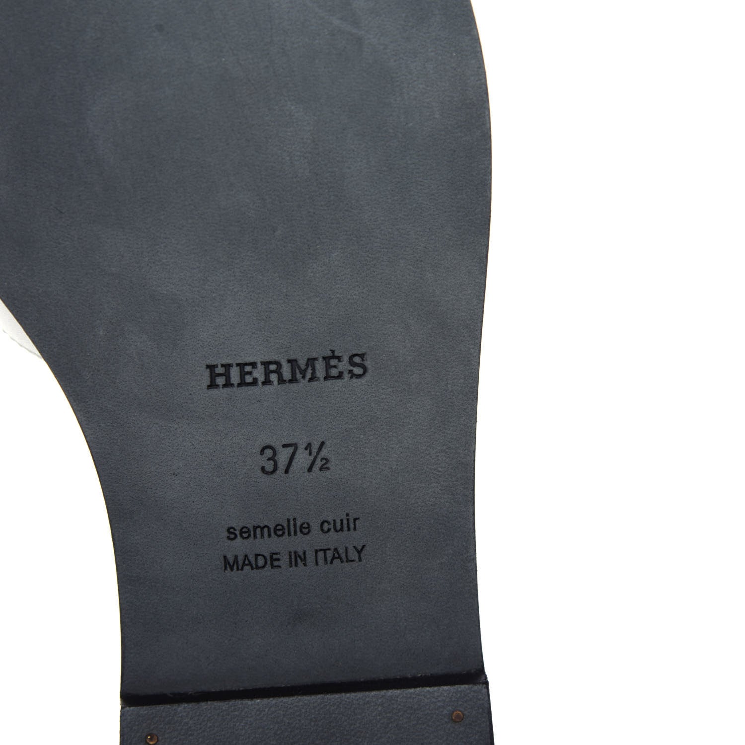 Hermes Box Calfskin Bois De Rose Oran Sandals 37.5 White 9 of 11
