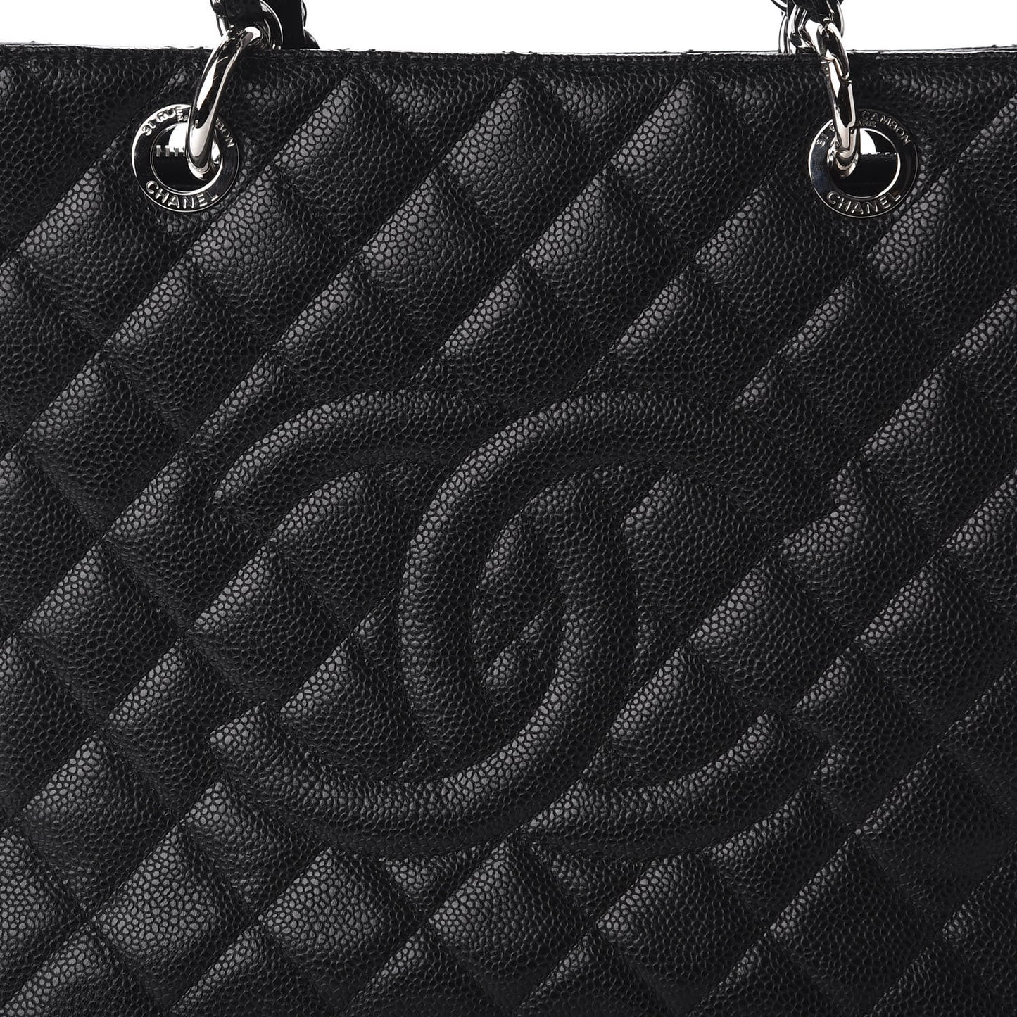 Caviar Quilted Grand Shopping Tote GST Black