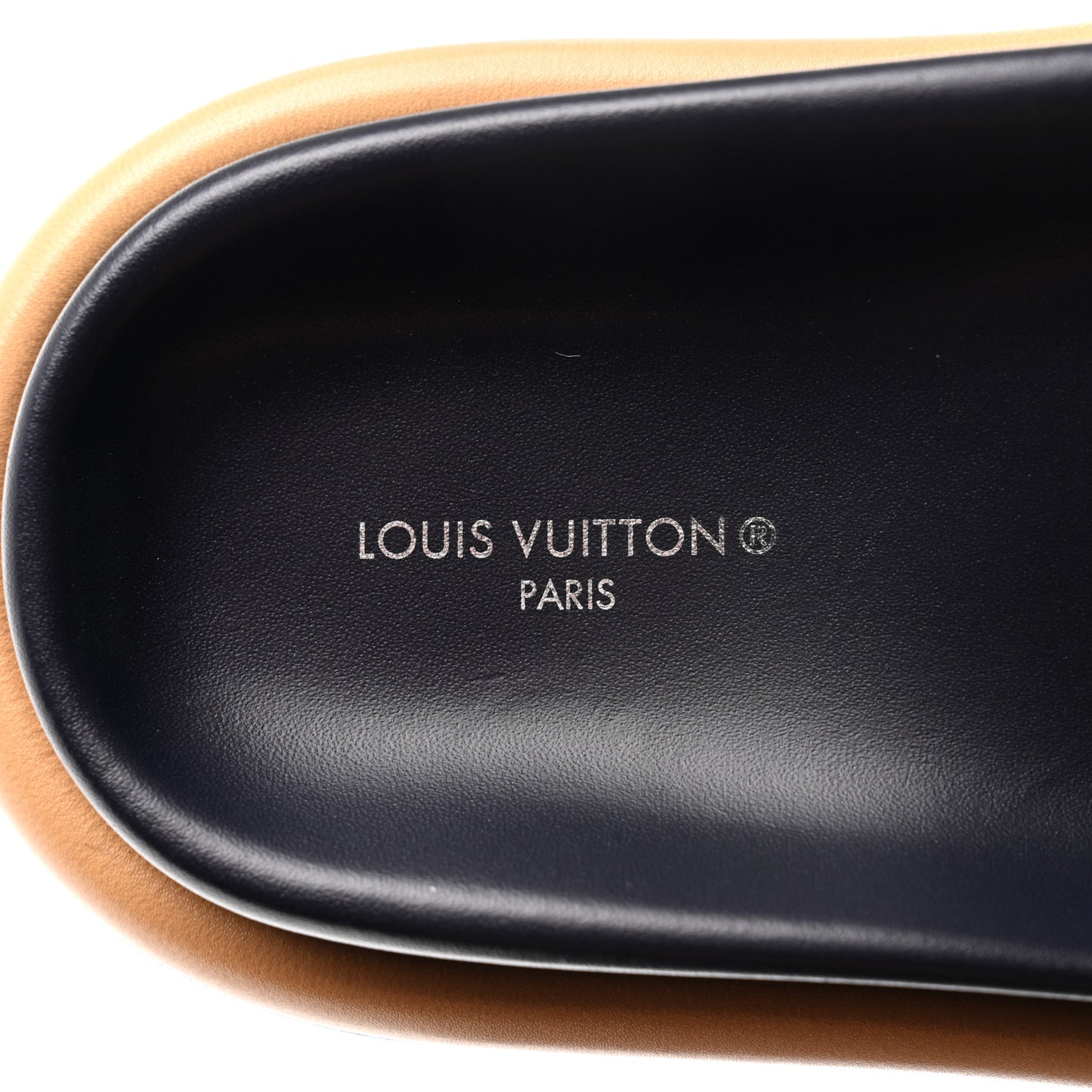 Nylon Monogram Womens Pool Pillow Comfort Mules 38 Navy Blue