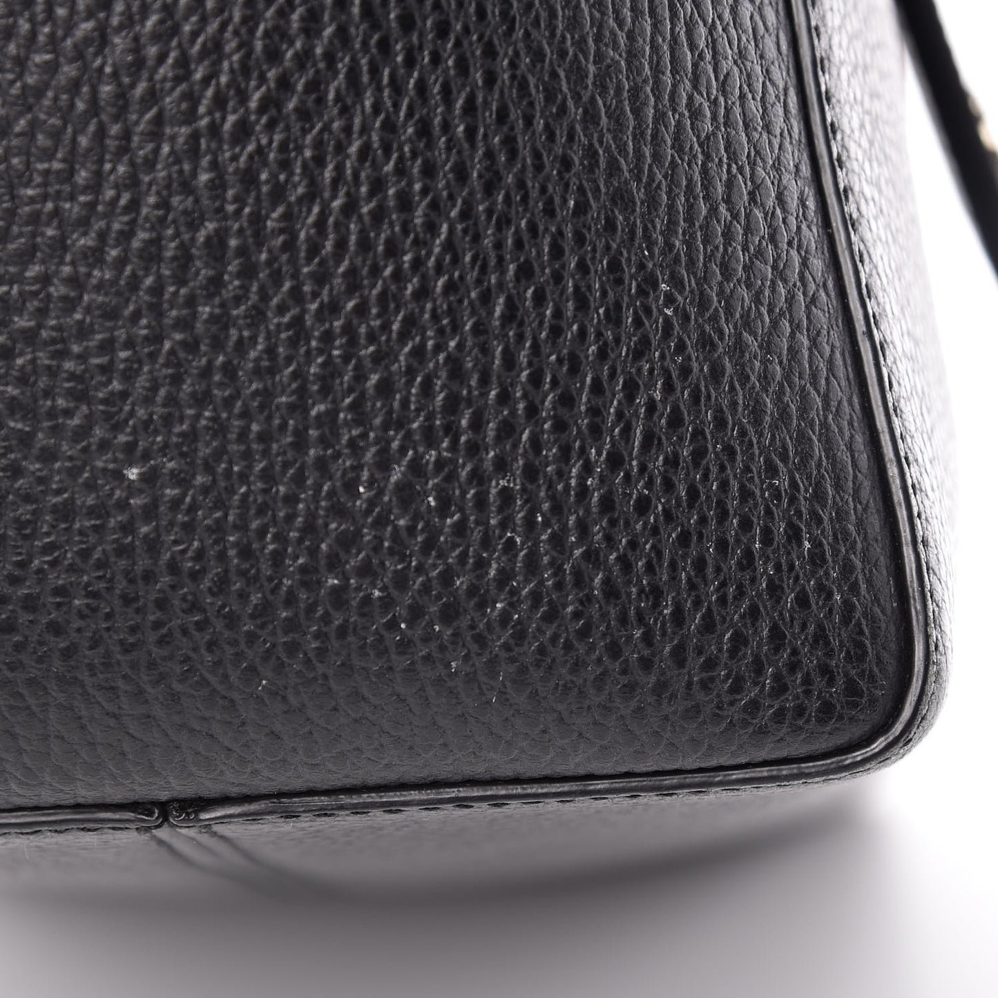Pebbled Calfskin Small Swing Tote Black