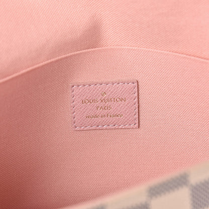 Louis Vuitton Damier Azur Pochette Felicie Chain Wallet Rose Ballerine 7 of 9
