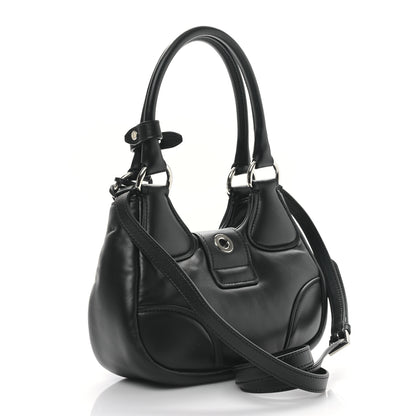Prada Nappa Soft Padded Re-Edition 2002 Moon Bag Black 3 of 8